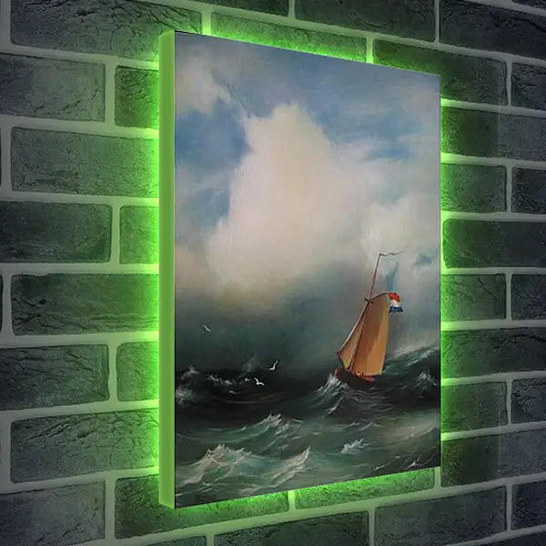 Лайтбокс световая панель - Tempete sur la mer. Иван Айвазовский