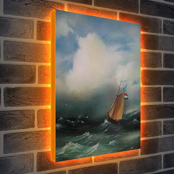 Лайтбокс световая панель - Tempete sur la mer. Иван Айвазовский