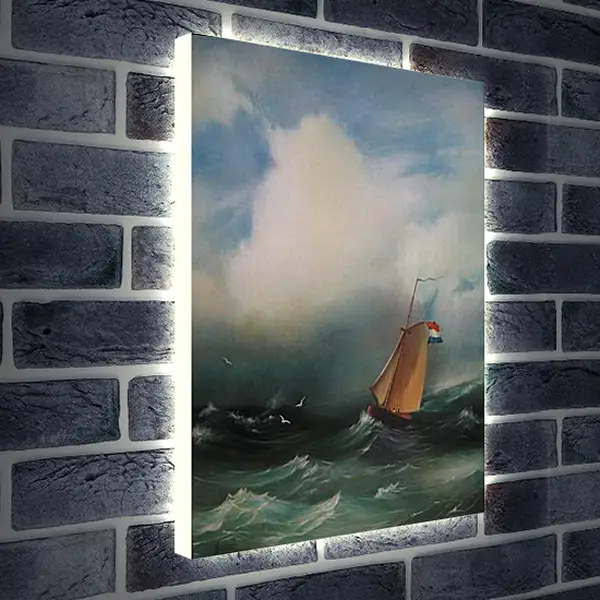 Лайтбокс световая панель - Tempete sur la mer. Иван Айвазовский