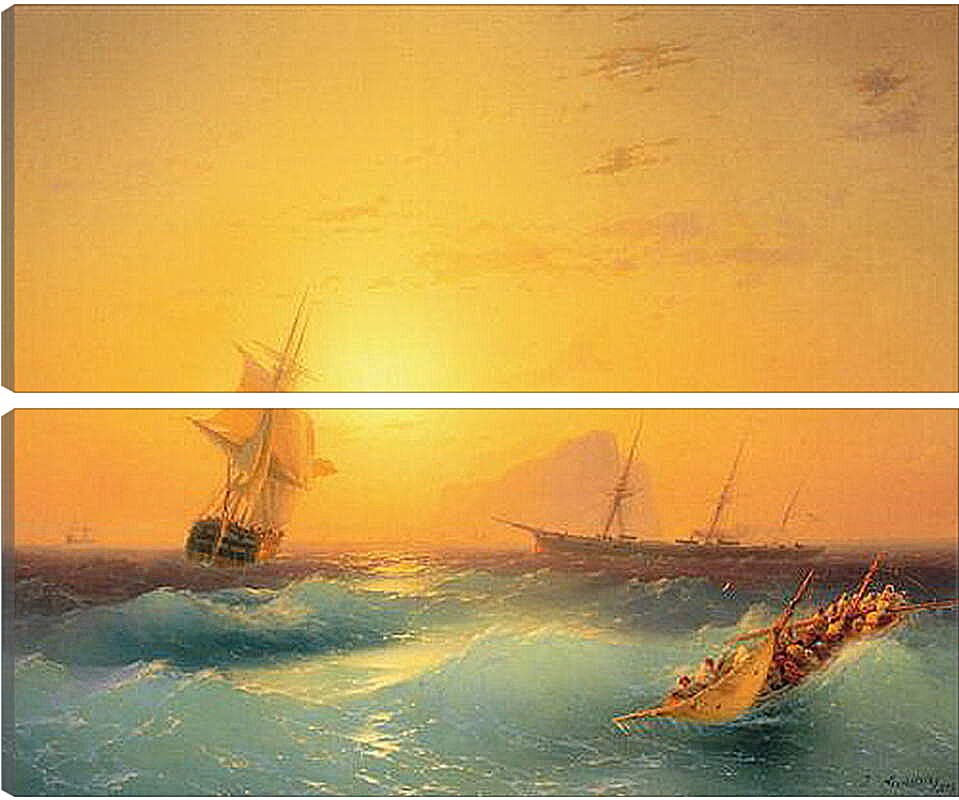 Модульная картина - American Shipping off the Rock of Gibraltar. Иван Айвазовский
