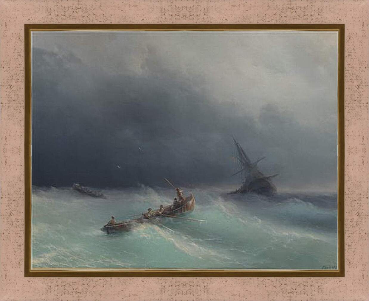 Картина в раме - Буря на море. Иван Айвазовский
