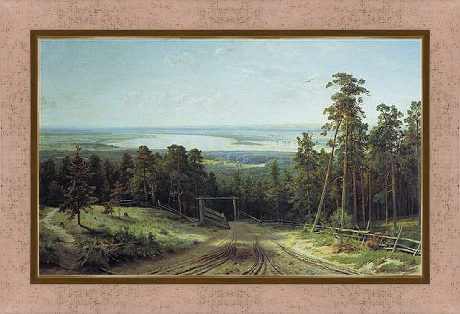 Картина в раме - Река Кама под Елабугой. Иван Шишкин
