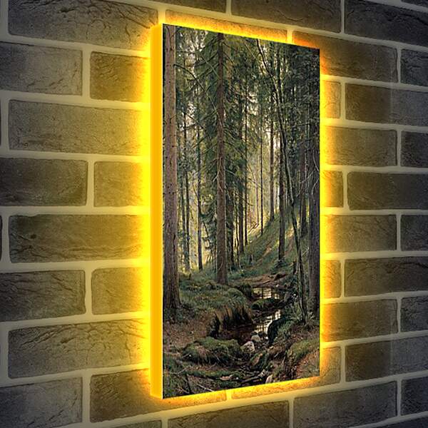 Лайтбокс световая панель - Ручей в лесу (На косогоре). Иван Шишкин
