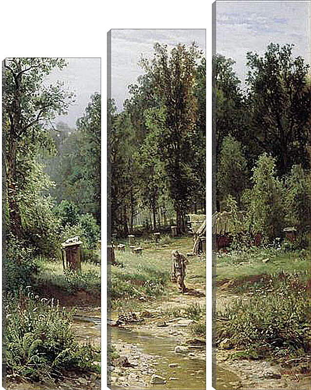 Модульная картина - Пасека в лесу. Иван Шишкин
