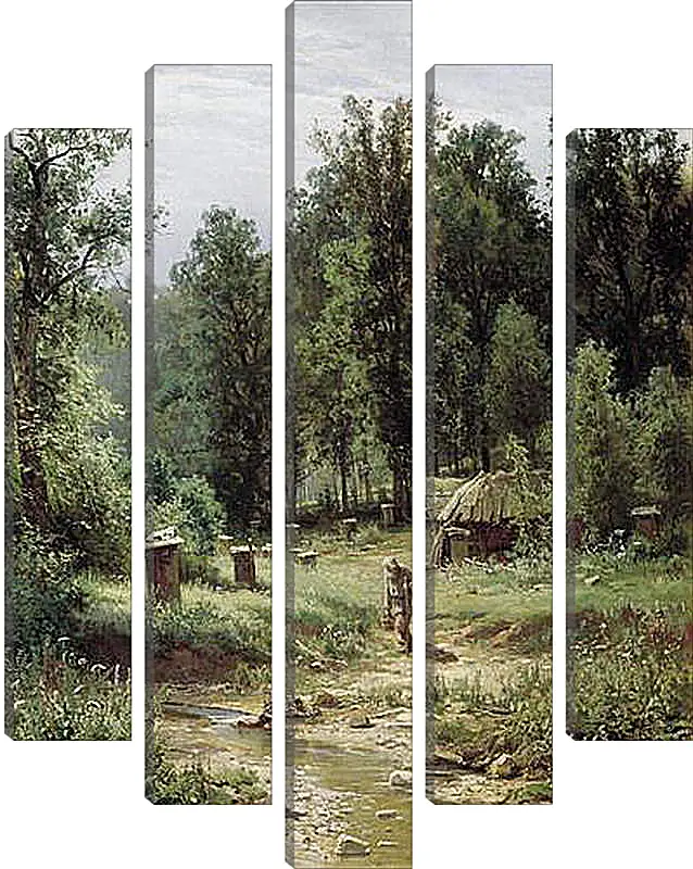 Модульная картина - Пасека в лесу. Иван Шишкин