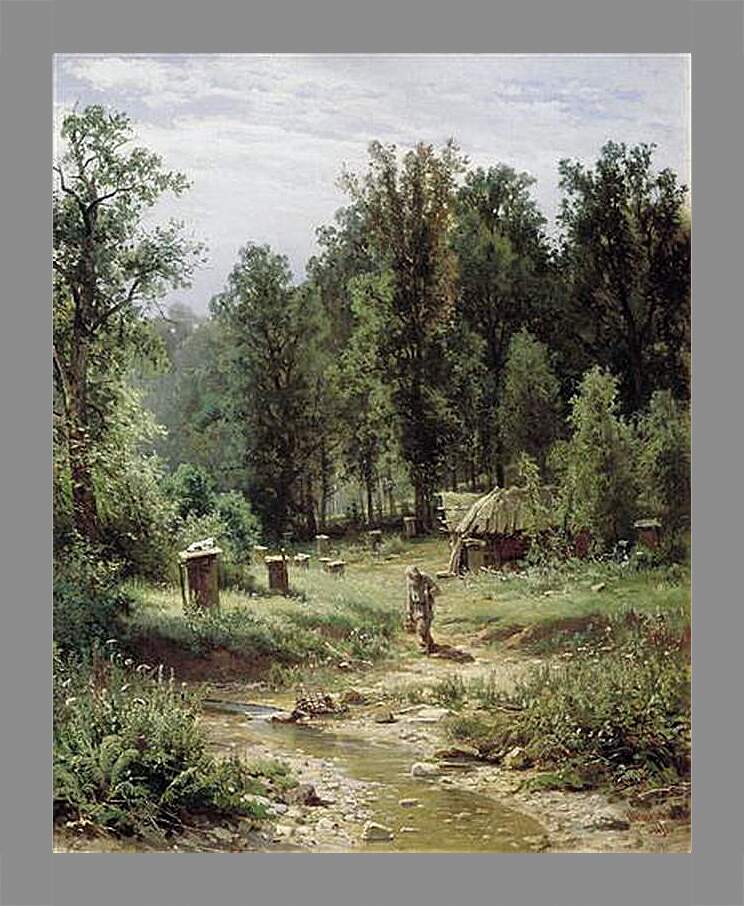 Картина в раме - Пасека в лесу. Иван Шишкин
