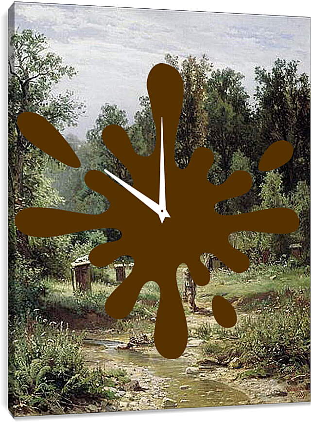 Часы картина - Пасека в лесу. Иван Шишкин
