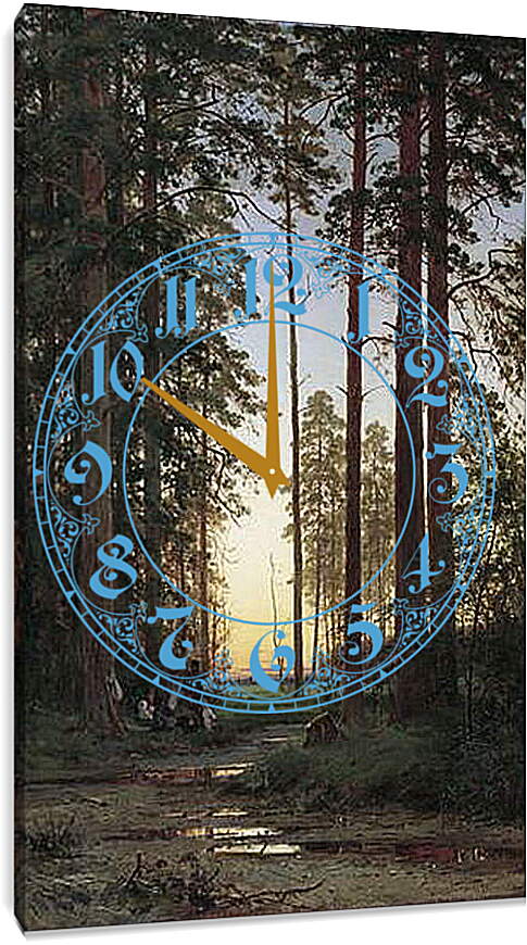 Часы картина - Опушка леса. Иван Шишкин
