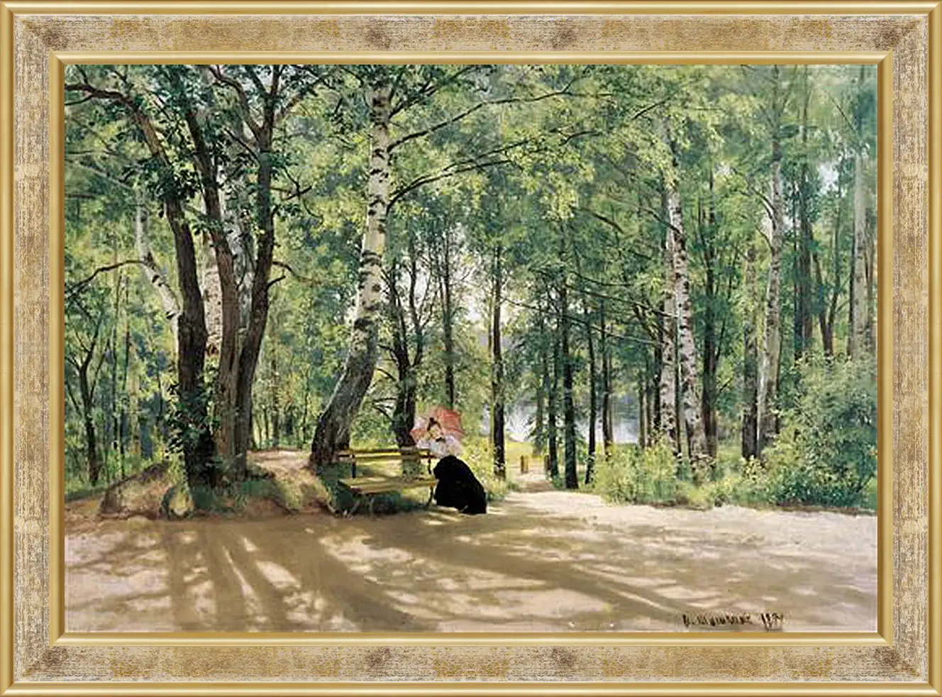 Картина в раме - Около дачи. Иван Шишкин