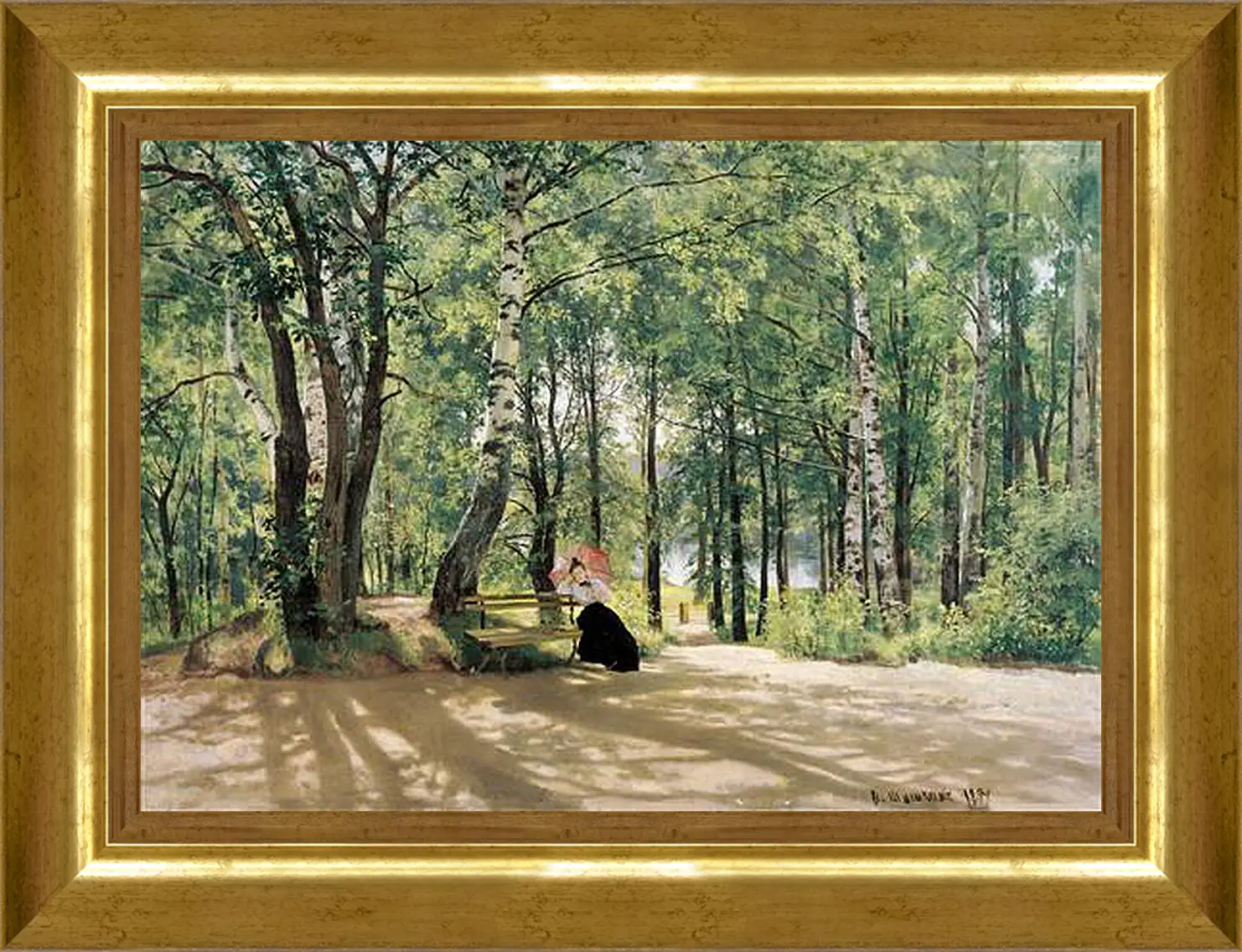 Картина в раме - Около дачи. Иван Шишкин