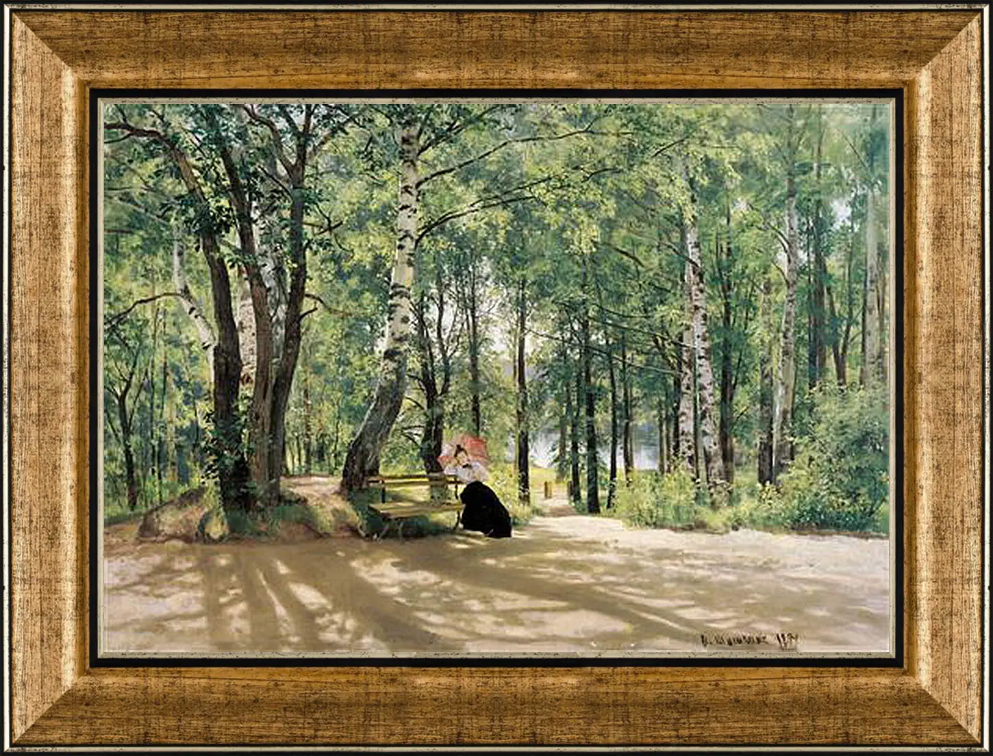 Картина в раме - Около дачи. Иван Шишкин