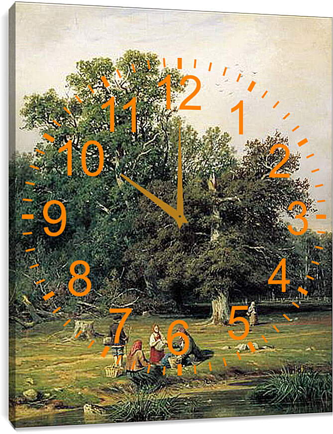 Часы картина - За грибами. Иван Шишкин
