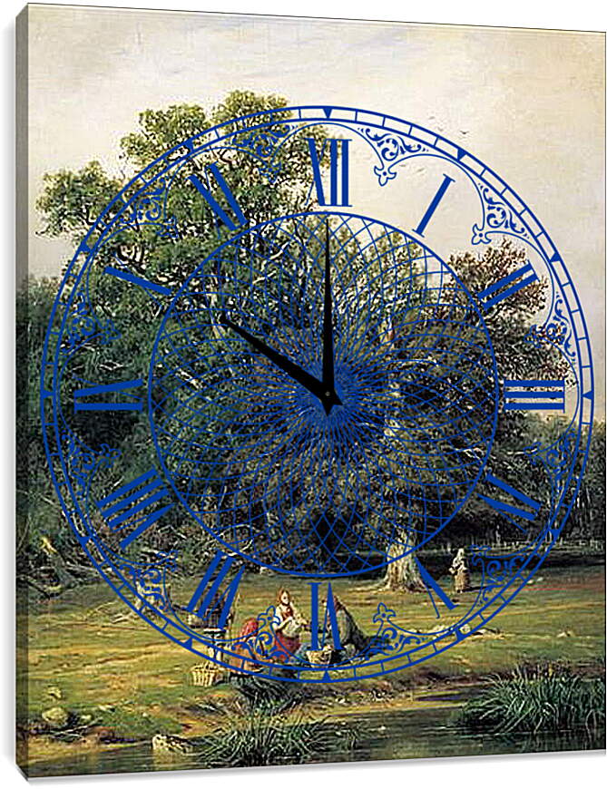 Часы картина - За грибами. Иван Шишкин
