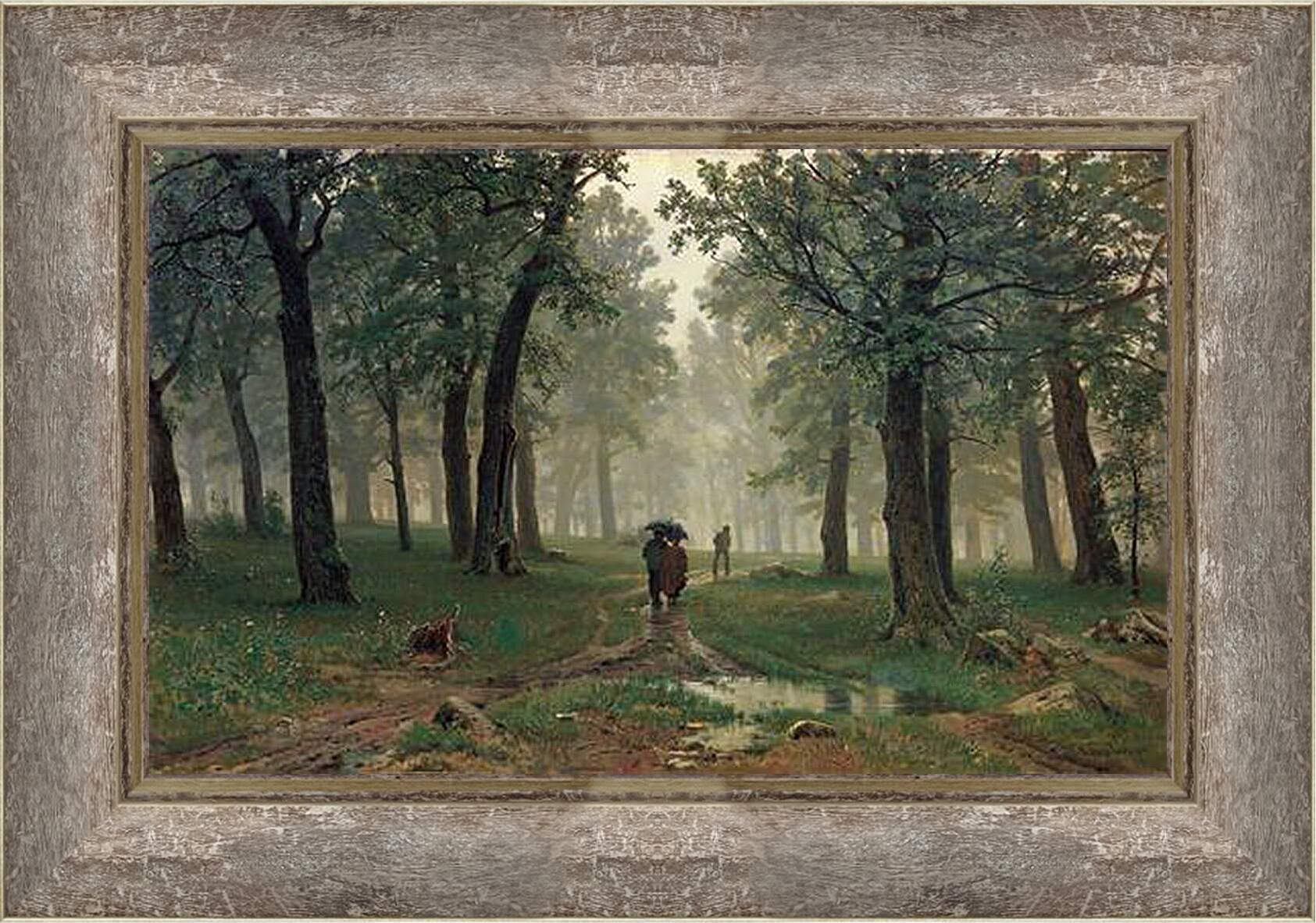 Дождь в дубовом лесу описание. Дождь в Дубовом лесу Шишкин. Шишкин дождь в Дубовом лесу картина. Картина дождь в Дубовом лесу.