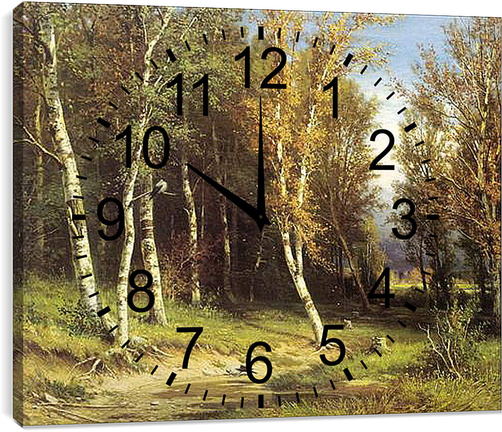 Часы картина - Лес перед грозой. Иван Шишкин
