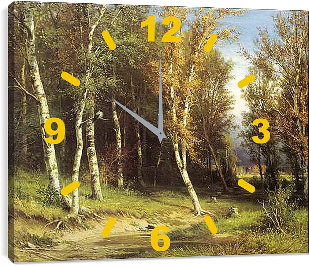 Часы картина - Лес перед грозой. Иван Шишкин