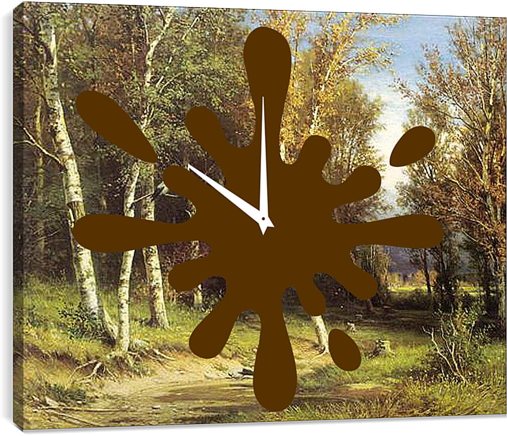 Часы картина - Лес перед грозой. Иван Шишкин
