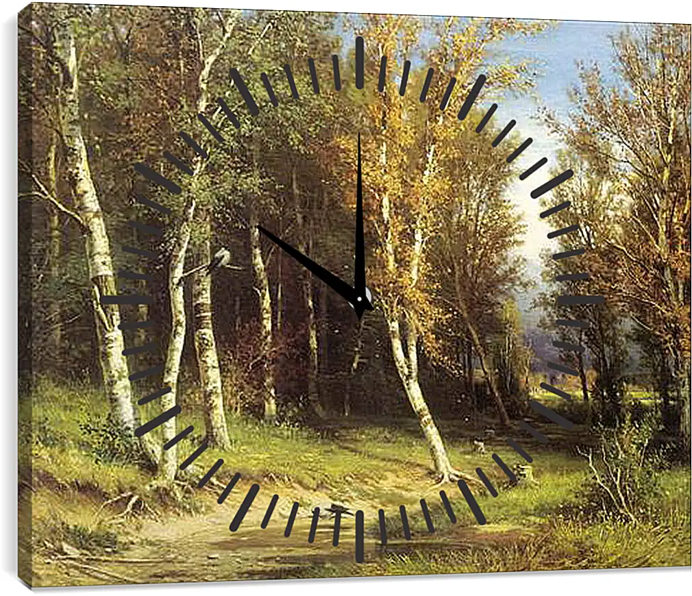 Часы картина - Лес перед грозой. Иван Шишкин