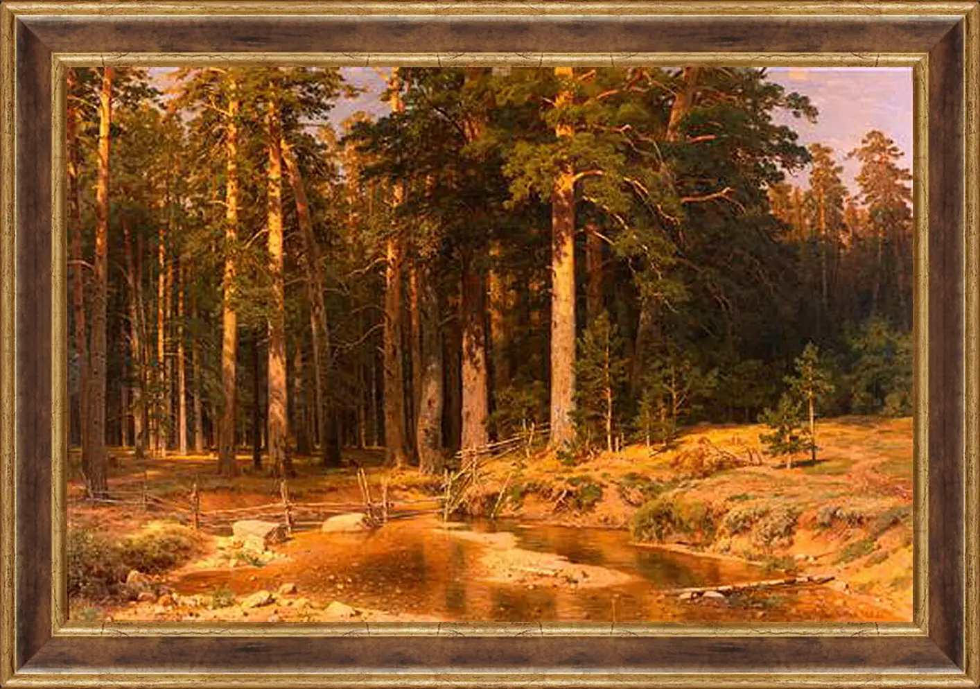 Картина в раме - Корабельная роща. Иван Шишкин
