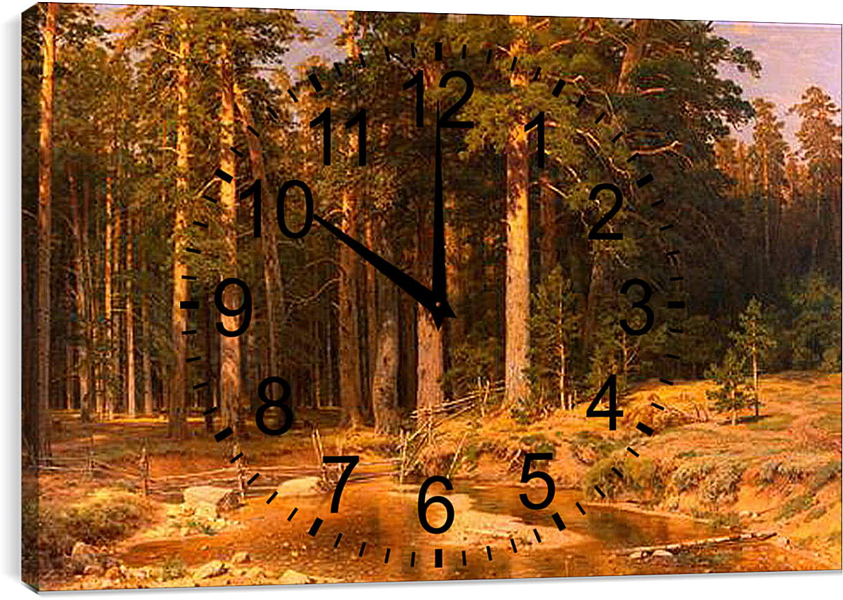 Часы картина - Корабельная роща. Иван Шишкин
