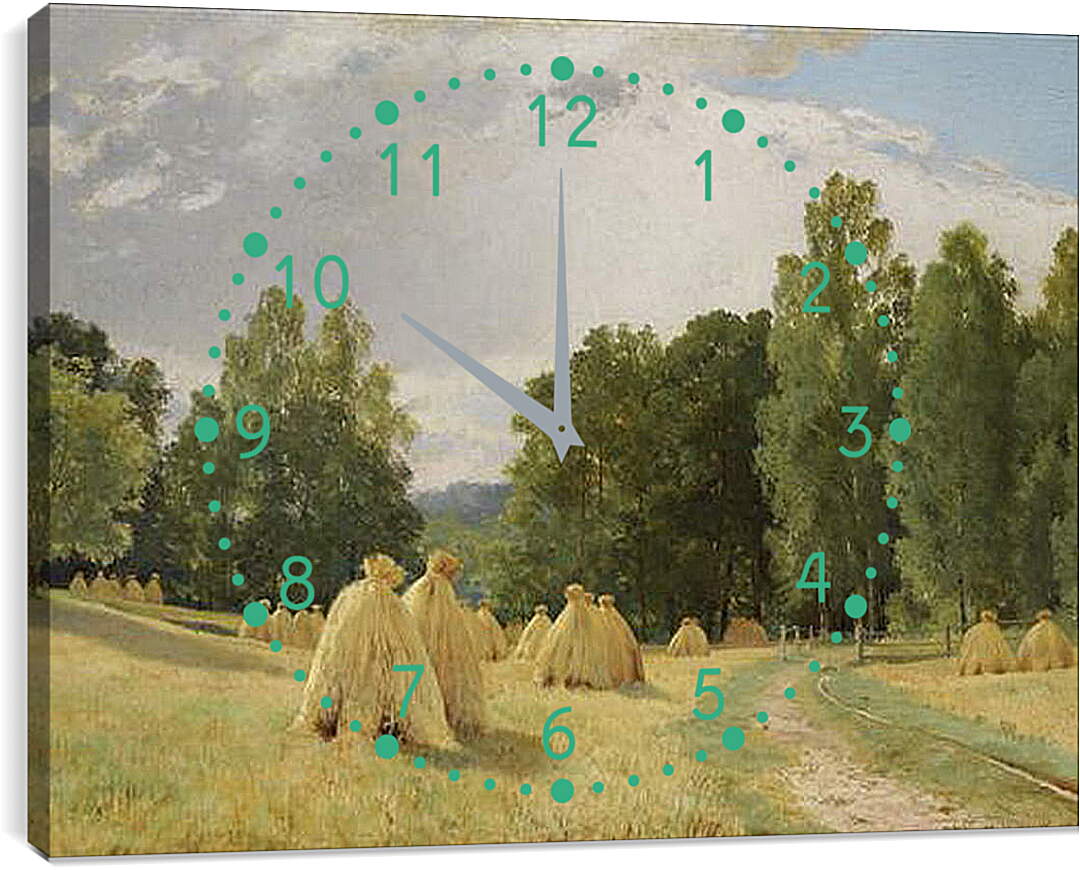 Часы картина - Стога Преображенское. Иван Шишкин
