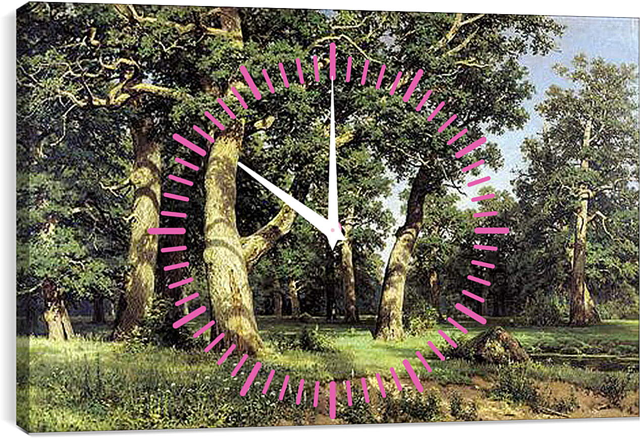 Часы картина - Дубы. Иван Шишкин

