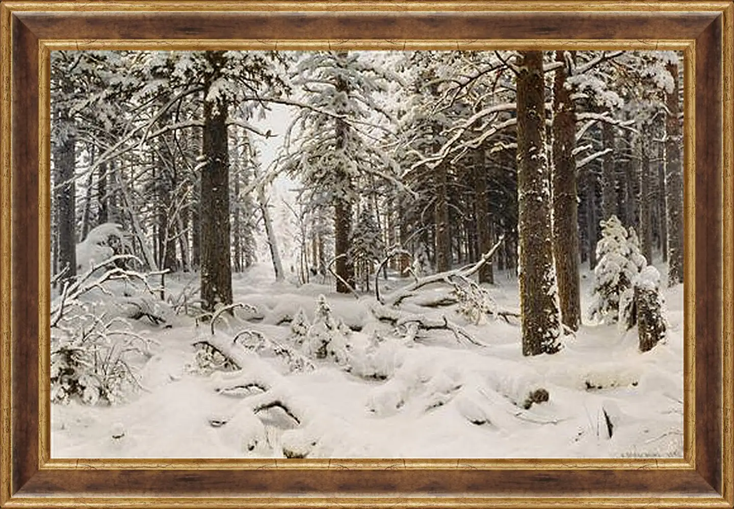 Картина в раме - Зима. Иван Шишкин