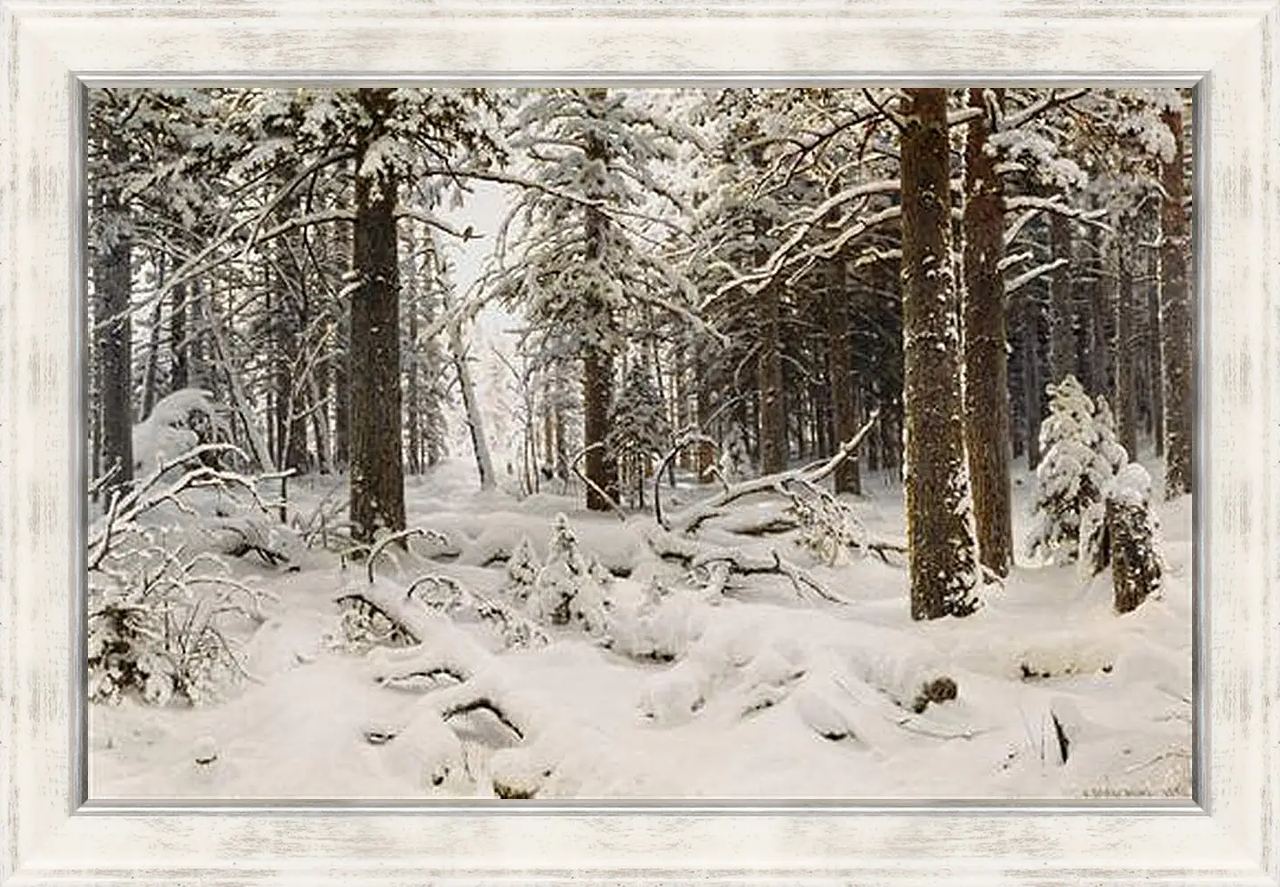 Картина в раме - Зима. Иван Шишкин