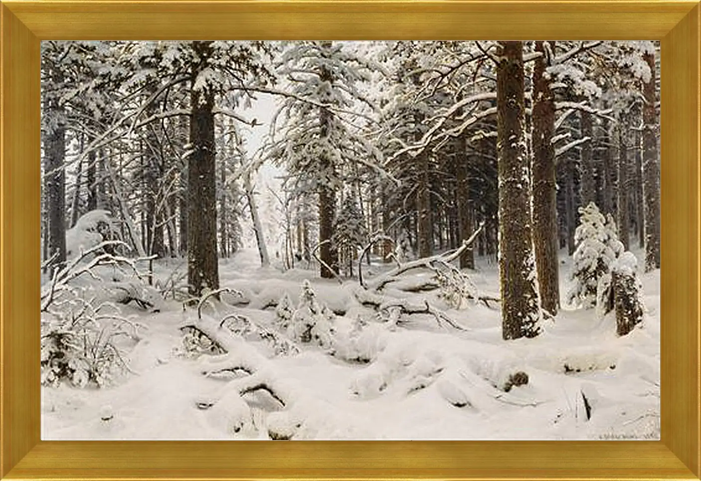 Картина в раме - Зима. Иван Шишкин