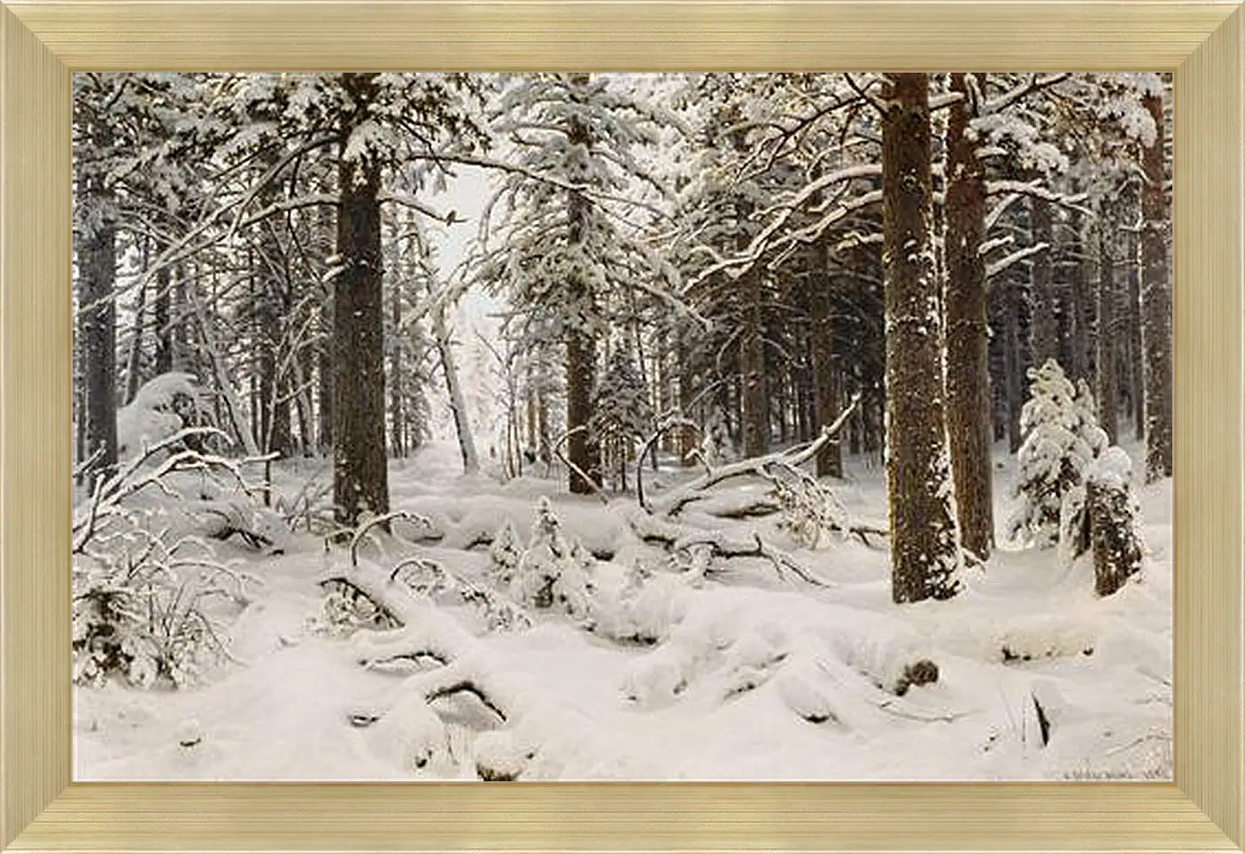 Картина в раме - Зима. Иван Шишкин