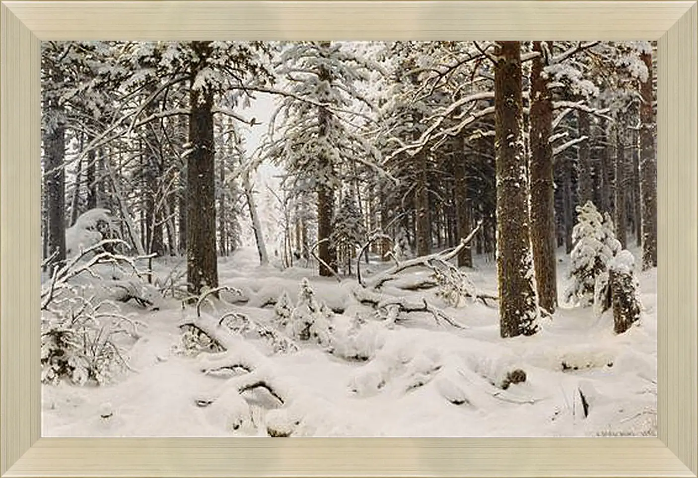 Картина в раме - Зима. Иван Шишкин