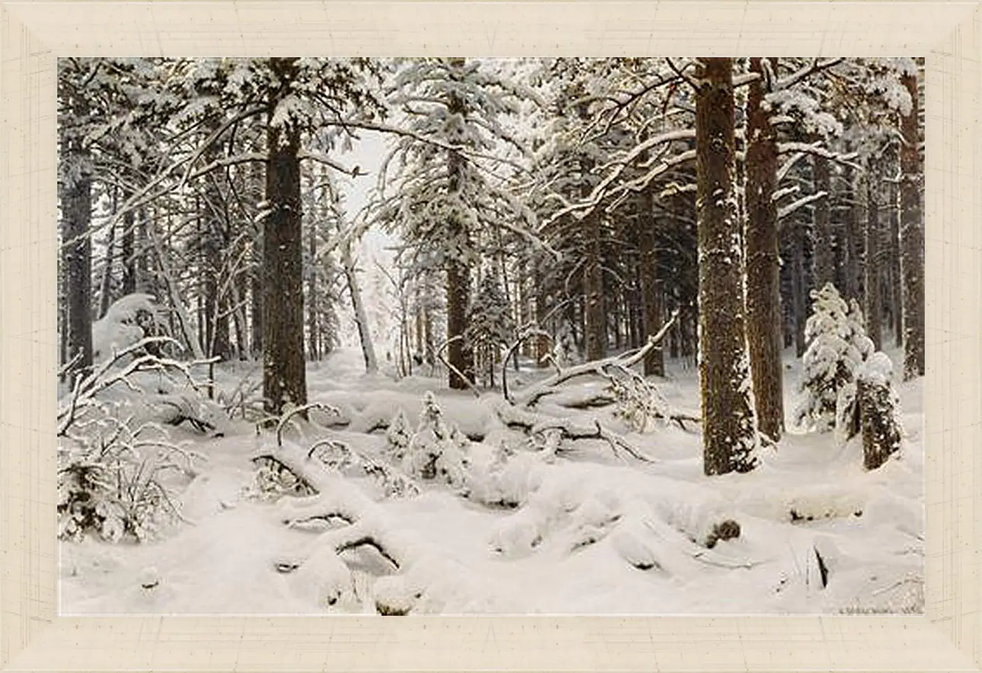 Картина в раме - Зима. Иван Шишкин
