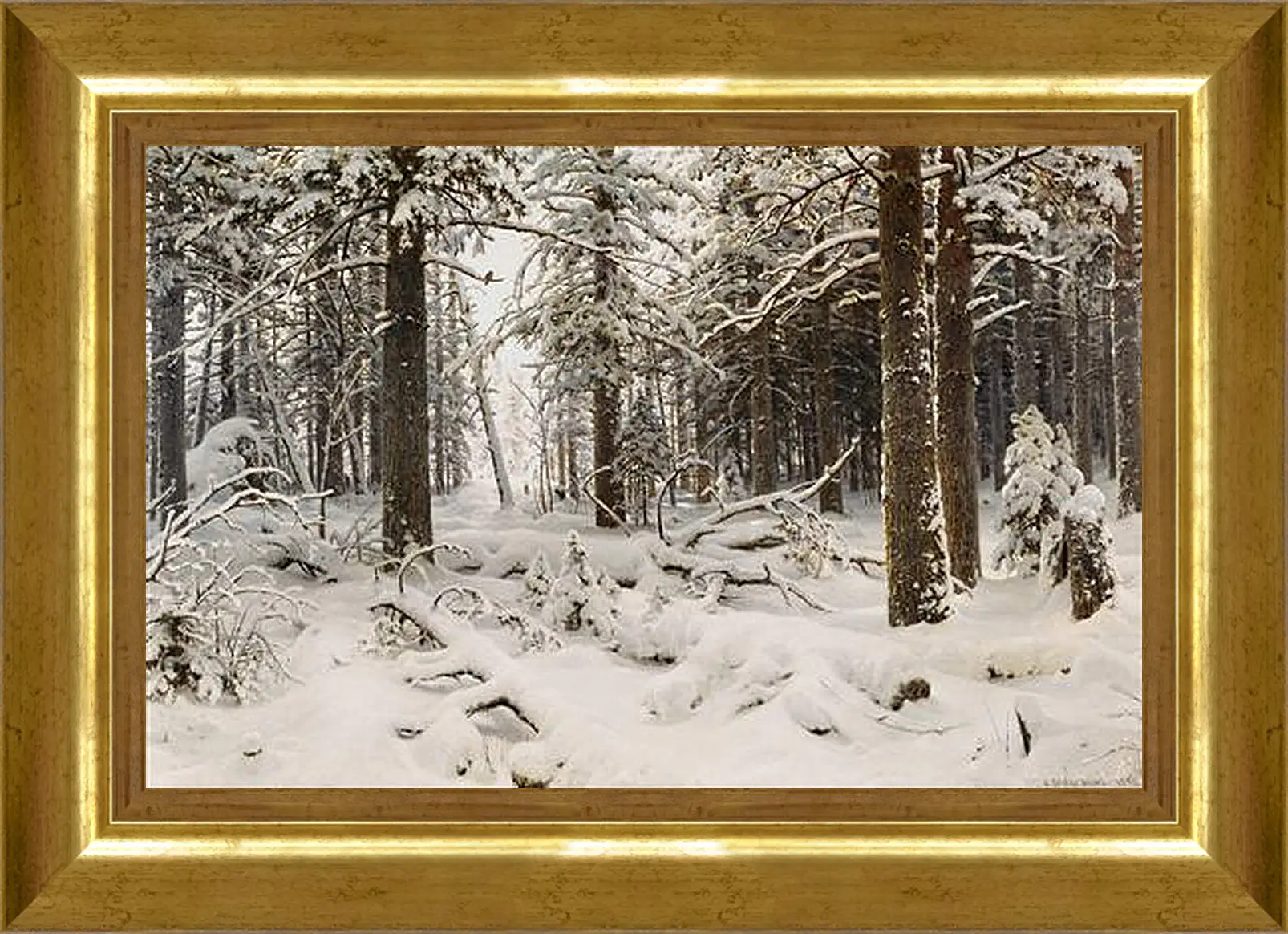 Картина в раме - Зима. Иван Шишкин