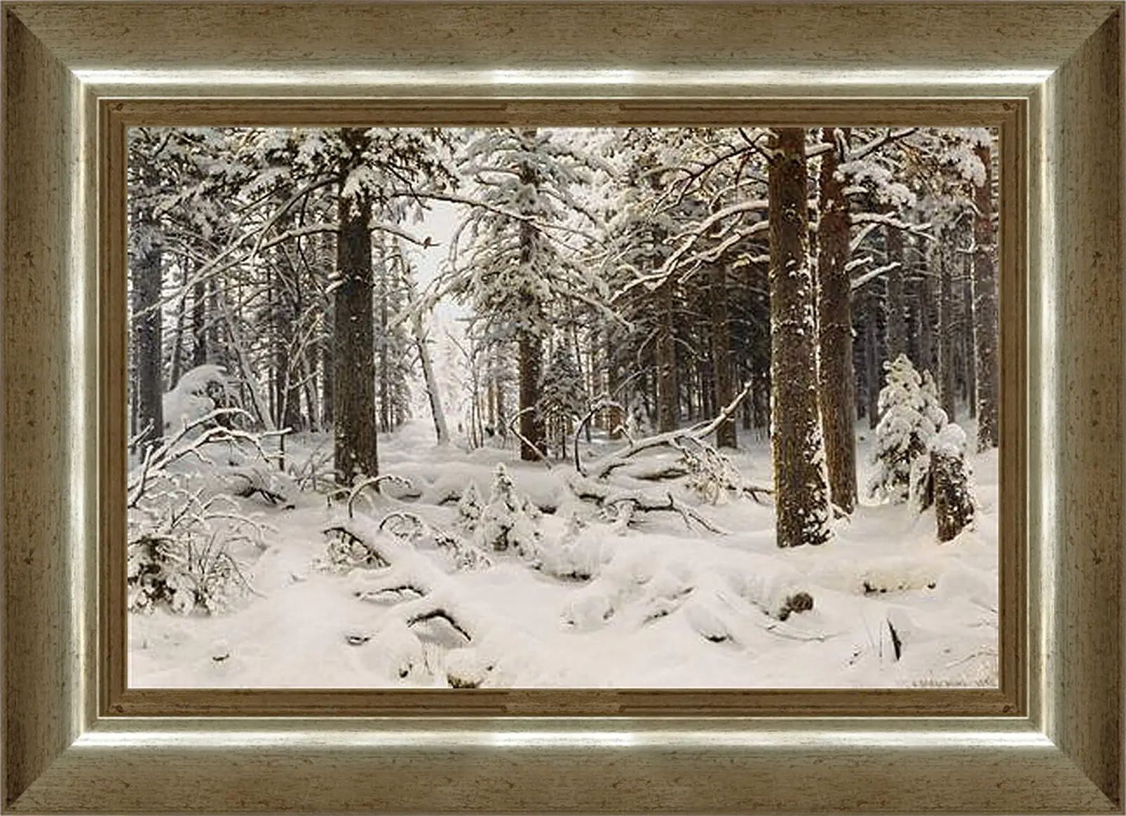Картина в раме - Зима. Иван Шишкин