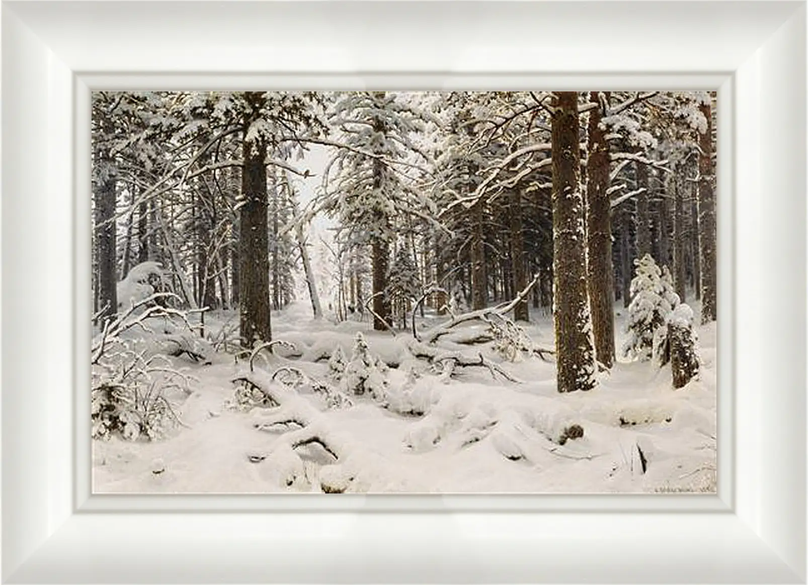Картина в раме - Зима. Иван Шишкин