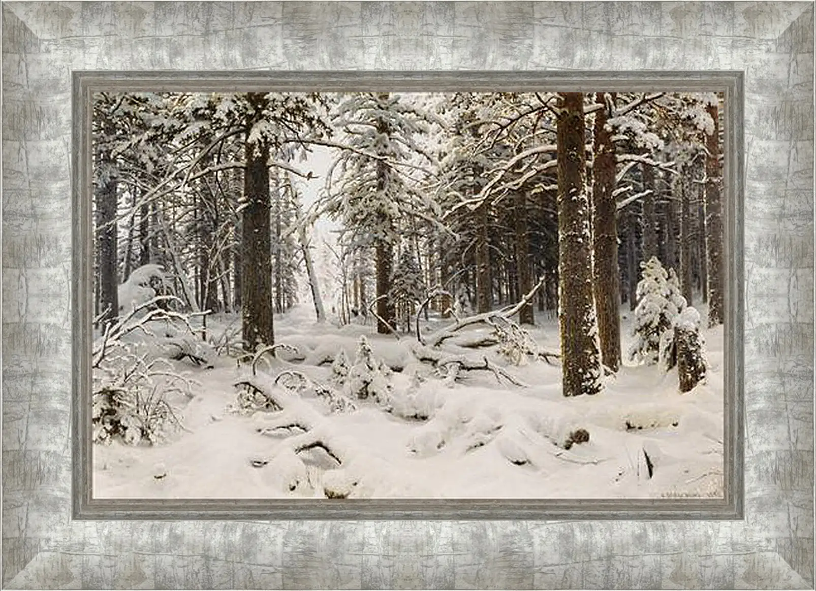 Картина в раме - Зима. Иван Шишкин