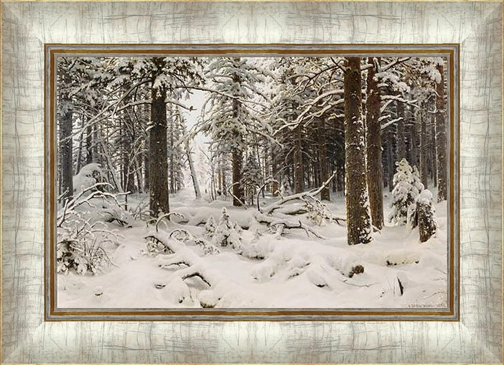 Картина в раме - Зима. Иван Шишкин