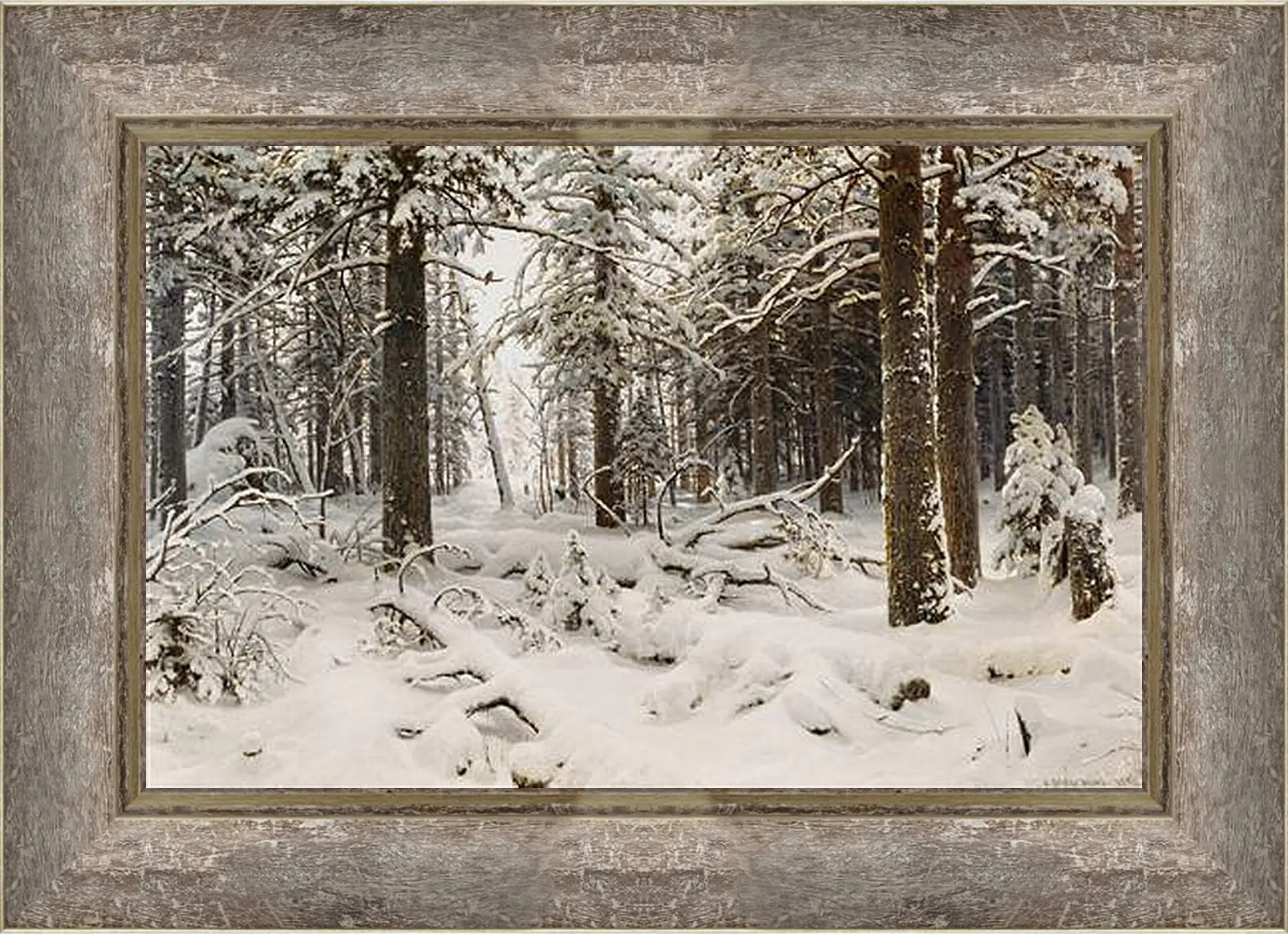 Картина в раме - Зима. Иван Шишкин