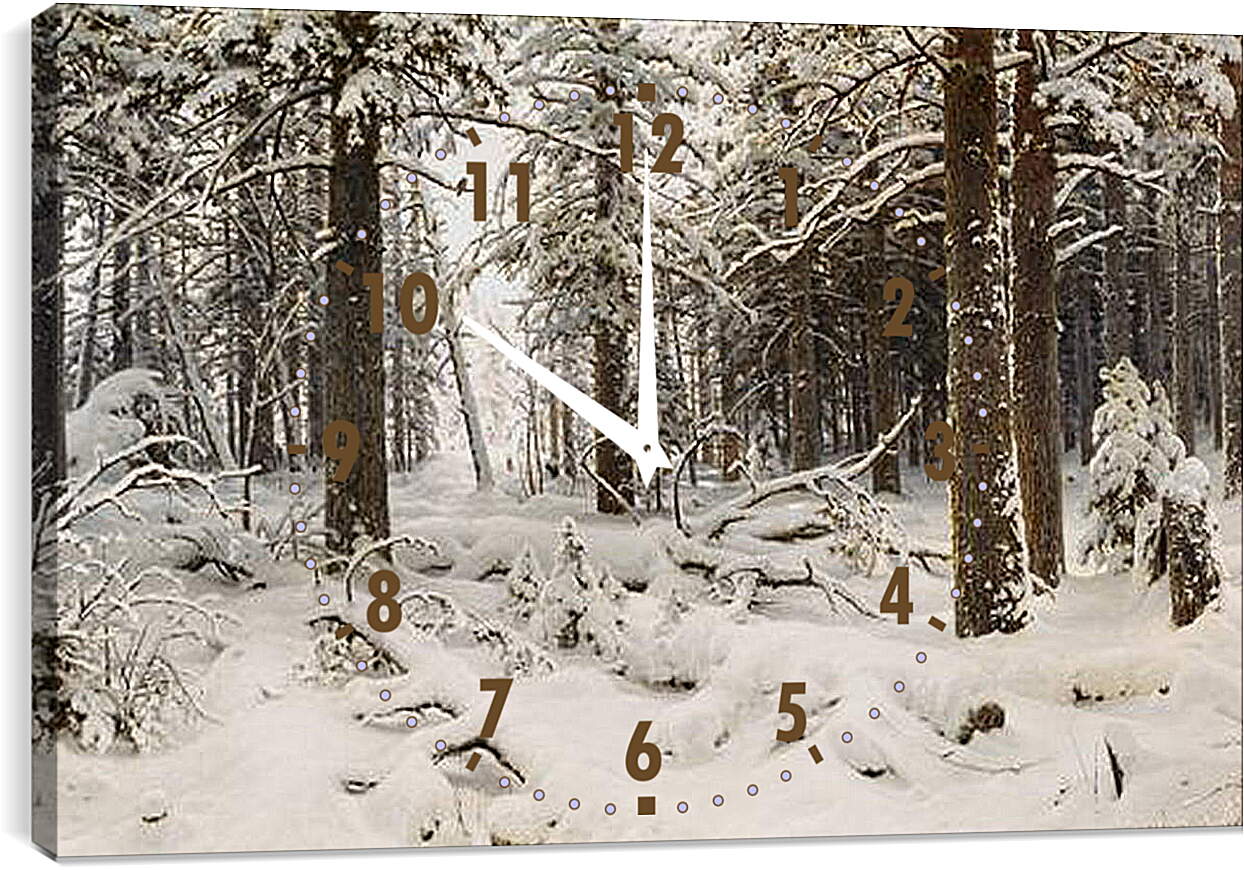 Часы картина - Зима. Иван Шишкин

