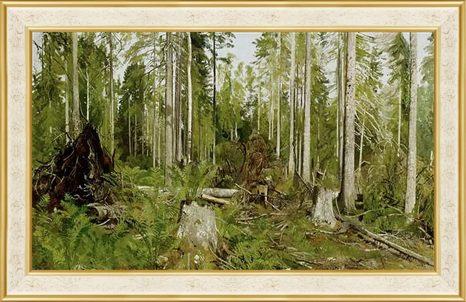 Картина в раме - Сосновый лес. Иван Шишкин