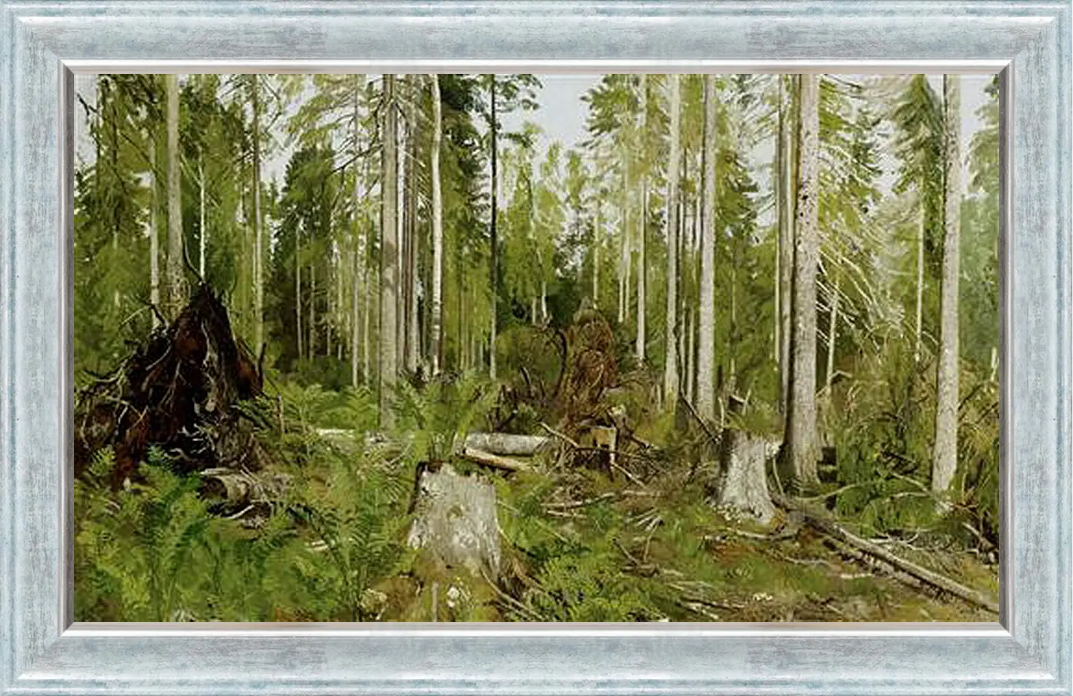 Картина в раме - Сосновый лес. Иван Шишкин