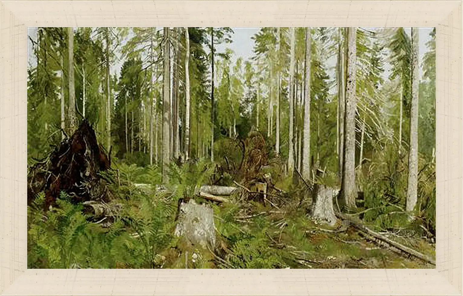 Картина в раме - Сосновый лес. Иван Шишкин