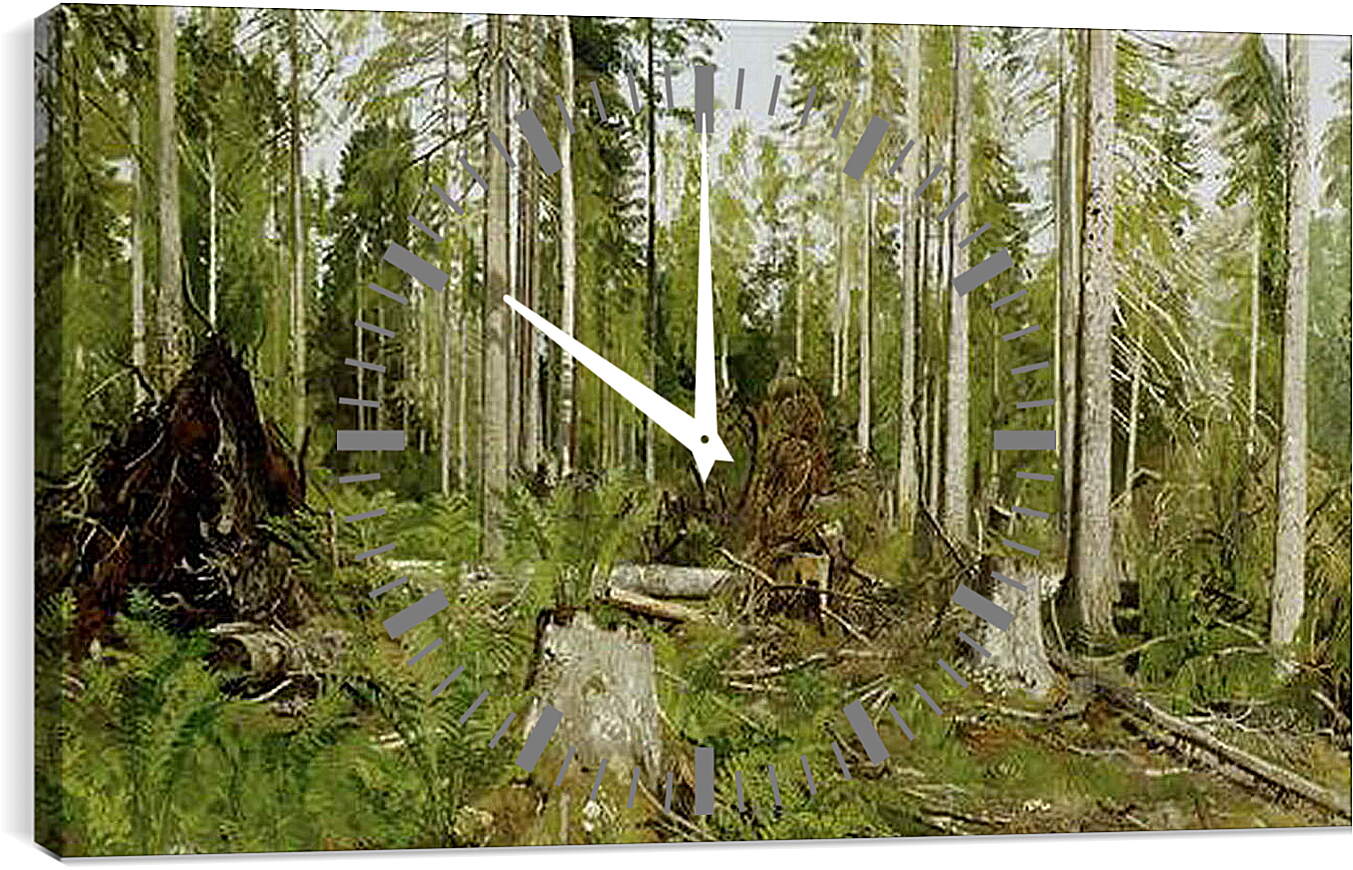 Часы картина - Сосновый лес. Иван Шишкин
