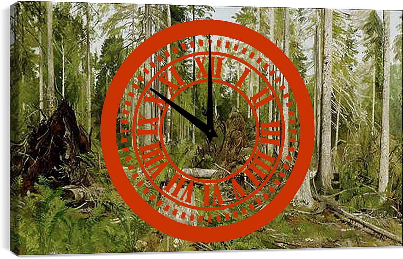 Часы картина - Сосновый лес. Иван Шишкин
