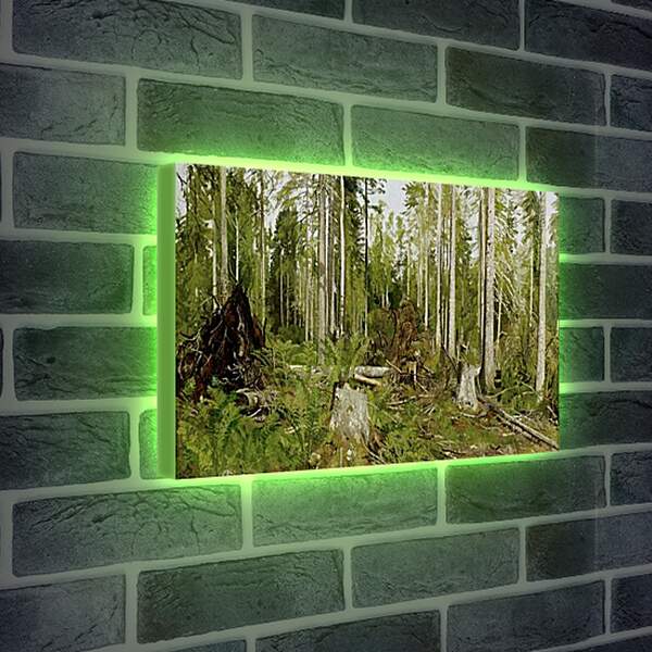 Лайтбокс световая панель - Сосновый лес. Иван Шишкин
