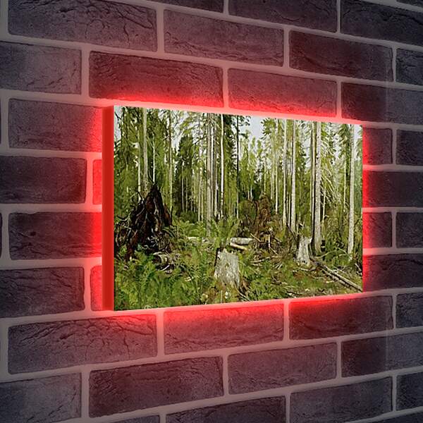 Лайтбокс световая панель - Сосновый лес. Иван Шишкин
