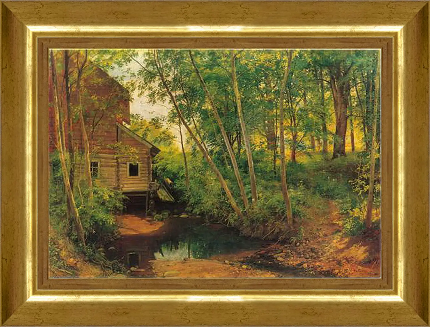 Картина в раме - Лесной пейзаж. Иван Шишкин