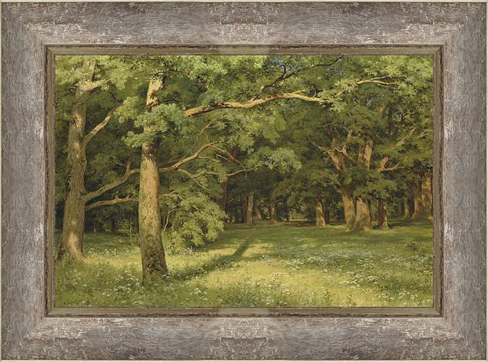 Картина в раме - Лесная поляна. Иван Шишкин