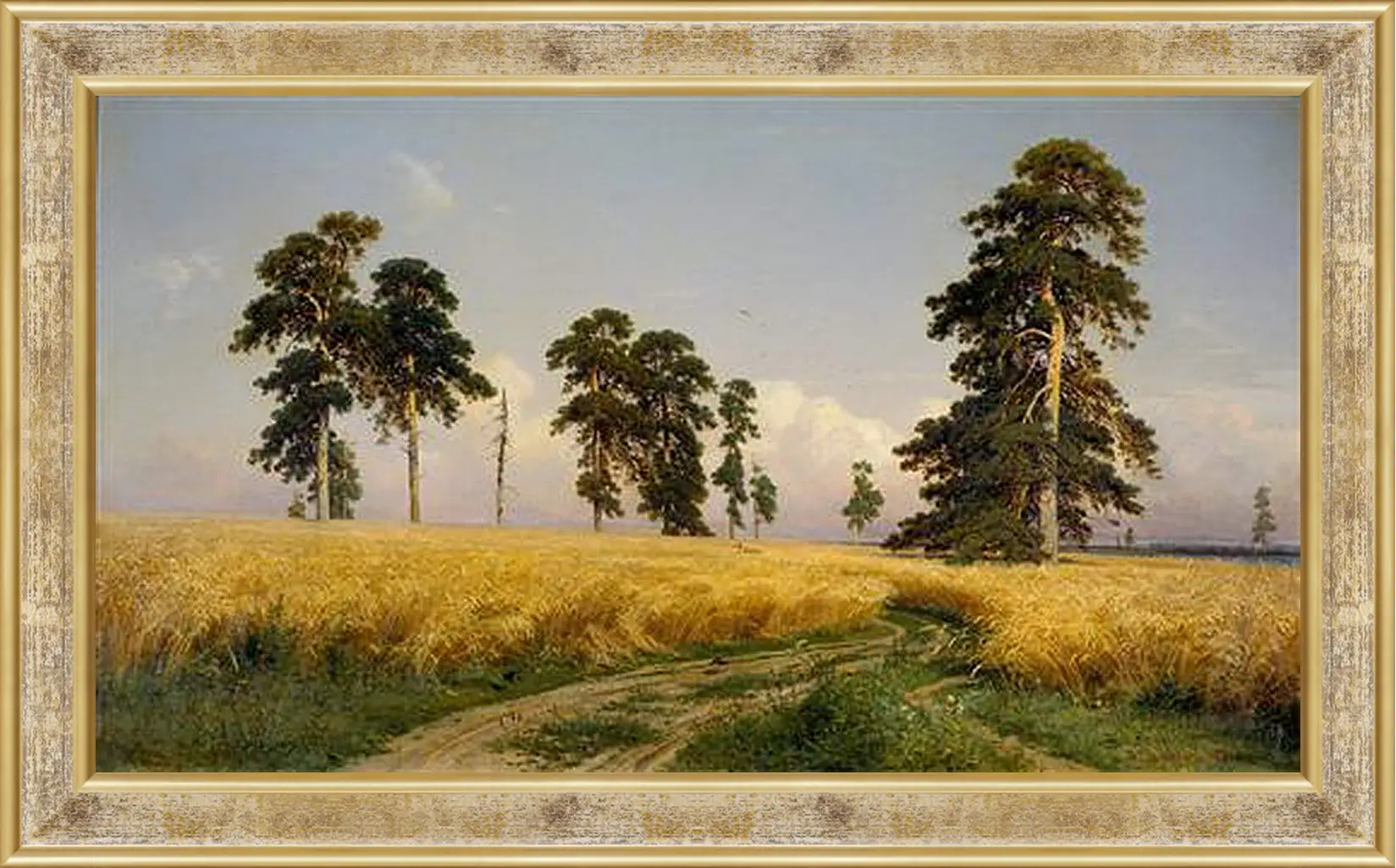 Картина в раме - Рожь. Иван Шишкин