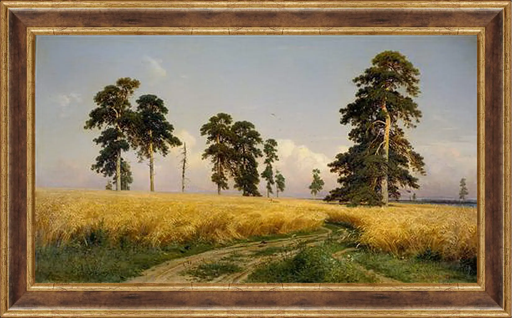 Картина в раме - Рожь. Иван Шишкин